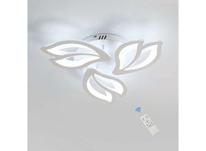Image of Dimmbare LED-Deckenleuchte, Deckenleuchte mit Fernbedienung, Durchmesser 50 cm, 24 w, 2500 Lumen, weiße kreative Acryl-3-Kopf-Deckenleuchte für