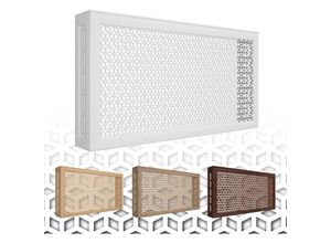 4251874653557 - Hexim - Heizkörperverkleidung Ilona Lüftungsgitter modern hdf mdf Holz foliert 90 120 150cm - Stella Kollektion Wenge Frontblende - 150x60cm