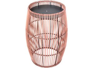 0810083330891 - Gartenmöbel Kleiner Runder Patio Beistelltisch Pflanzenständer aus Bambus Wicker mit Metallplatte Wetterbeständig Braun - Teamson Home 0810083330891 - Gartenmöbel Kleiner Runder Patio Beistelltisch Pflanzenständer aus Bambus Wicker mit Metallplatte Wetterbeständig Braun - Teamson Home