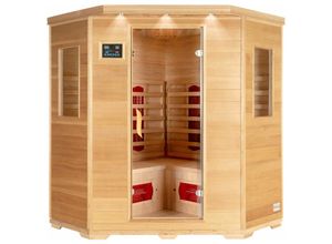 4260255472755 - Infrarotkabine redsun Variantenauswahl – Holz Hemlocktanne i Infrarotsauna Sauna Wärmekabine Infrarot (Redsun xxl - 150 x 150 x 190 cm) - Home