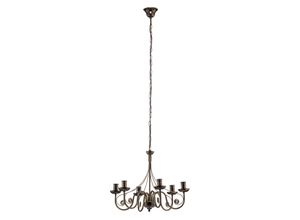 5907687422475 - Lamkur Lighting - Lamkur Donato Kronleuchter mit Stoffschirmen Schwarz 6x E14