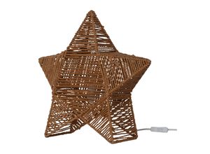 7391482057389 - Star Trading - Papierstern Tischleuchte Rappe in Braun E14 - brown