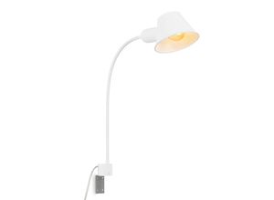 4002707422068 - - Leuchten – Bettleuchte flexibel Bettlampe verstellbar Kippschalter 1x E27 Fassung max 10 Watt inkl Kabel Weiß 63 cm