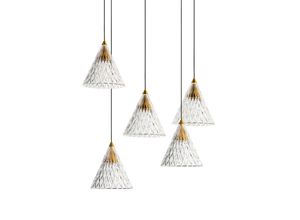 8435526892648 - Veneto LED-Hängelampe Anbau 5-flammig gold