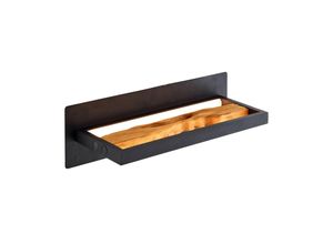 4004353411779 - Chaumont led Wandleuchte 35cm schwarz holz Aluminium Metall Holz 1x led integriert 95 w  (Lichtstrom 930lm Lichtfarbe 3000K) - Brilliant