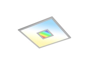 4002707409960 - Brilo - cct led Panel ner leuchten centro s 24 w 2400 lm IP20 silberfarbig Kunststoff-Metall Dimmbar cct 445 x 445 x 6 cm