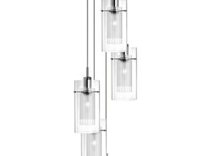 5013874274649 - Duo 1 - 5 Light Spiral Cluster Anhänger Chrom Glas E14 - Searchlight