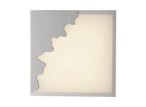 8031414872305 - Fan Europe Chic - LED Square Flush dekorative Deckenleuchte Silber Weiß 4000K