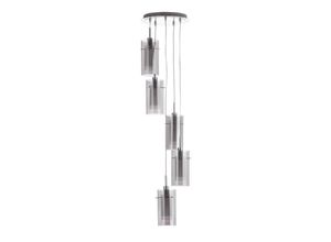 5053423018997 - Duo 2 - 5 Light Spiral Cluster Anhänger Chrom Smoked Glass Five E14 - Searchlight