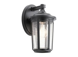 5024005581413 - Lighting qn-fairfield-m-bk quintiesse Wandleuchte Fairfield E27 1x40W IP44 Aluminium schwarz Glas klar H279cm B152cm dimmbar - Elstead