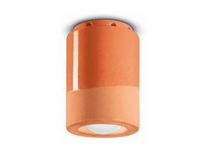 Image of Ferroluce Deckenlampe PI, zylinderförmig, Ø 8,5 cm, orange
