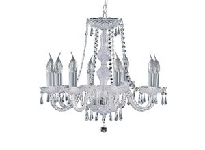 5013874135261 - Hale - 8 Light Crystal Chandelier Chrome Finish E14 - Searchlight