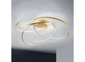 Image of Escale Space - LED-Deckenlampe, 80 cm, Blattgold
