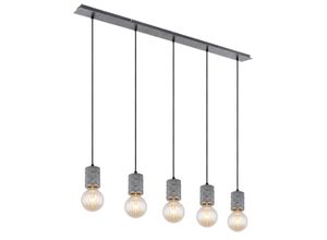 9007371415502 - 54036-5H Hängeleuchte freddy E27 5x60W Metall silberfarben Aluminium silber metallic B10cm H120cm dimmbar - Globo