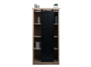 4057651782591 - Schrank MCW-K75 Kommode Highboard Schiebetüre 8 Staufächer Holz-Optik Industrial Metall 163x76x38cm ~ naturfarben 4057651782591 - Schrank MCW-K75 Kommode Highboard Schiebetüre 8 Staufächer Holz-Optik Industrial Metall 163x76x38cm ~ naturfarben