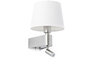 8421776081840 - Wandleuchte room mit LED-Lesearm 2700K Nickel Weiß - Nickel Weiß