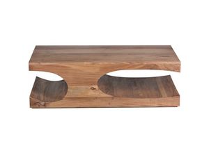 4250950232273 - Couchtisch Massiv-Holz 120 cm breit Wohnzimmer-Tisch Design braun Landhaus-Stil Beistelltisch Farbe wählbar - Finebuy