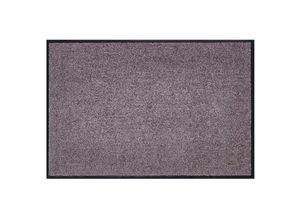 4255633508485 - Fußmatte waschbar Gummiumrandung rutschfest Taupe 150 x 90 x 07 cm