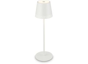 4002707433903 - Kiki usb-c dimmbare Akku-Tischleuchte Außenleuchte Gartenleuchte Metall weiß led 3000 Kelvin 280 lm IP44 Spritzwasserschutz 26 w - Briloner