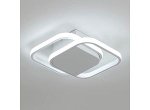 Image of Moderne LED-Deckenleuchte quadratische LED-Deckenleuchte 24 w 2200 lm 6000 k kaltweiß Deckenleuchte für Schlafzimmer Wohnzimmer Küche Flur (weiß)