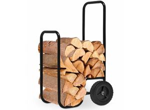 4250525312676 - - gardebruk® Kaminholzwagen Groß 105x56x45cm 80 kg Stahl Brennholzkarre Holzwagen Holzkorb Sackkarre Transportwagen Schwarz