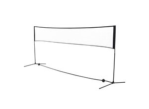 4250871293230 - Badmintonnetz höhenverstellbar schwarz 400 x 103 cm x 94-158 cm (BxTxH) Volleyball Tennisnetz tragbar Federball Pickleball