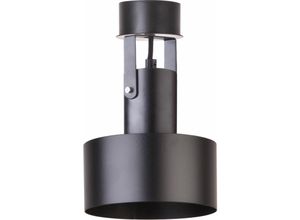 4251334806769 - Licht-erlebnisse - Spot Lampe E27 Schwarz Metall Küche Wandleuchte Deckenlampe - Schwarz