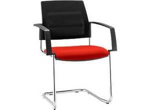 4014296287324 - Select Freischwinger SSI Proline Visit S2 ergonomisch Armlehnen stapelbar bis 4 Stück B 480 x T 480 x H 480 mm rot schwarz 4014296287324 - Select Freischwinger SSI Proline Visit S2 ergonomisch Armlehnen stapelbar bis 4 Stück B 480 x T 480 x H 480 mm rot schwarz