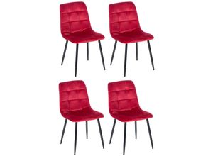 4251756477974 - 4er Set Esszimmerstühle Antibes I Samt I Gesteppte Polsterstühle I Küchenstühle Mit Bodenschonern 4251756477974 - 4er Set Esszimmerstühle Antibes I Samt I Gesteppte Polsterstühle I Küchenstühle Mit Bodenschonern