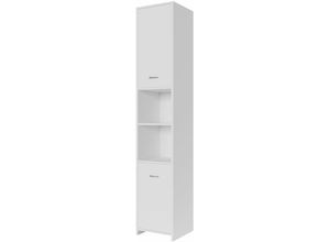 4250525302189 - - casaria® Hochschrank Bad Badschrank Badezimmerschrank Badmöbel Schrank Regal Weiß