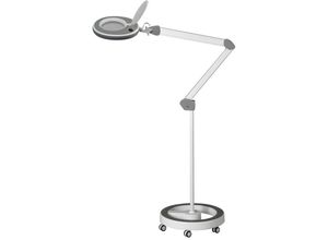 4250334501629 - Lumeno LED Lupenleuchte Serie 851X mit 152mm Echtglaslinse dimmbar grau Farbe Grau Größe 3 mit Rollstativ