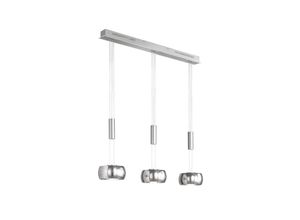 4003694601931 - LED Pendelleuchte COLETTE Silber 3flammig höhenverstellbar & dimmbar 100cm lang