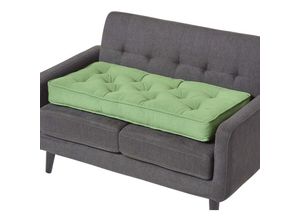 5056280706823 - Sitzauflage für Zweisitzer-Sofa 100 x 48 cm - dickes Sitzkissen grün - Grün - Homescapes 5056280706823 - Sitzauflage für Zweisitzer-Sofa 100 x 48 cm - dickes Sitzkissen grün - Grün - Homescapes
