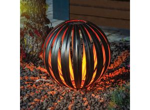 4260657631804 - - Metall Solarkugel Elani 29cm Garten Deko led Solarleuchte 102831