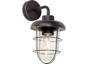 4004353256233 - BRILLIANT Lampe Carlisle Außenwandleuchte hängend rostfarbend 1x A60 E27 46W geeignet für Normallampen (nicht enthalten) IP-Schutzart 44 - spritzwassergeschützt