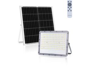 8433325217747 - LED-Flutlicht 200W mit Solarpanel 2000 Lumen 6500K Kaltweiß Wasserdicht IP65 Außenstrahler Gartenlampe