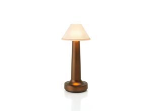 Image of NEOZ kabellose Akku-Tischleuchte COOEE 3 Uno LED-Lampe dimmbar 1 Watt 22x9,5 cm Satin Bronze eloxiert