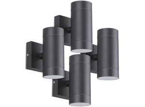 3700710828488 - Arum Lighting - Set mit 4 schwarzen Wandleuchten venice Außen-Doppelstrahler GU10 IP54