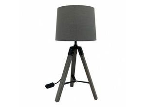 8435161461858 - E 162371028 | Tischlampe Julen 1xe27 Holz Grau Schwarz 52x24x24 cm - Fabrilamp