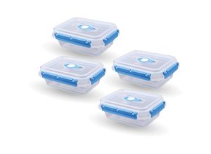 4059222065218 - Bestlivings - Frischhaltedosen für Lebensmittel ( 09 l ) - 4er Pack Blau - Vorratsdose luftdicht Aufbewahrungsbox Meal Prep Box Lunchbox bpa Frei