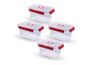 4059222065317 - Bestlivings - Frischhaltedosen für Lebensmittel ( 15 l ) - 4er Pack Rot - Vorratsdose luftdicht Aufbewahrungsbox Meal Prep Box Lunchbox bpa Frei