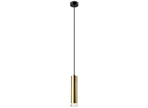 5907687439565 - Lamkur Lighting - Lamkur Diego Schlanke Pendel-Deckenleuchten Gold 1x E27