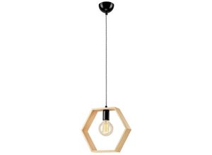 5907687434911 - Lamkur Lighting - Lamkur Drahtgestell-Pendel-Deckenleuchte Natur 1x E27