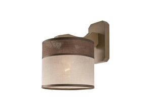 5907687427395 - Lamkur Lighting - Lamkur Andrea Wandleuchte mit Stoffschirm Sonoma 1x E27