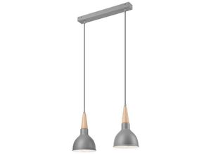 5907687436724 - Lamkur Lighting - Lamkur Francesca Stab-Pendel-Deckenleuchte Silber 2x E27