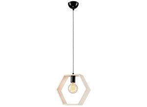 5907687434942 - Lamkur Lighting - Lamkur Drahtgestell-Pendel-Deckenleuchte Weiß 1x E27