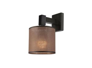 5907687425117 - Lamkur Lighting - Lamkur Sofia Wandleuchte mit Schirm mit Stoffschirm Wenge 1x E27