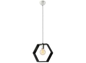 5907687434973 - Lamkur Lighting - Lamkur Drahtgestell-Pendel-Deckenleuchte Wenge 1x E27