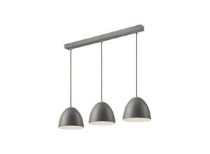 5907687428491 - Lamkur Lighting - Lamkur Livia Stab-Pendel-Deckenleuchte Silber 3x E27