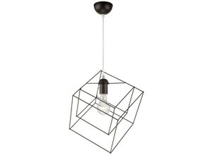 5907687428224 - Lamkur Lighting - Lamkur Drahtgestell-Pendel-Deckenleuchte Schwarz 1x E27